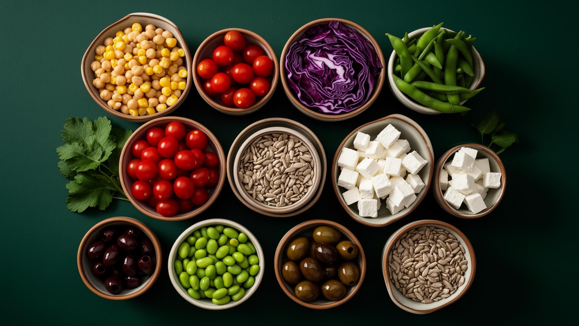 Salad bar fresh ingredients