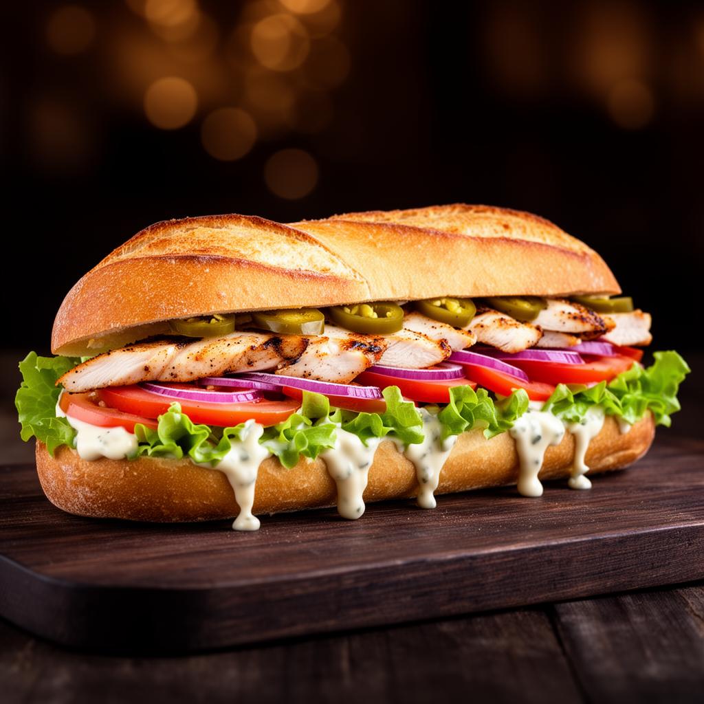 Freshly made Harvest sub sandwich